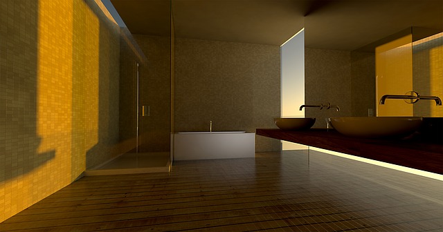 velká minimalistická koupelna